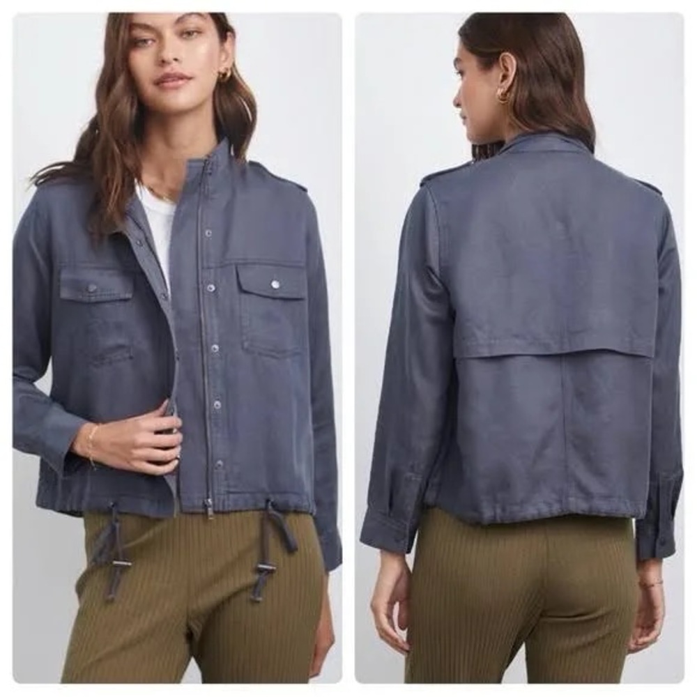 RAILS 706-408-4898 COLLINS PAVEMENT military jacket size XS linen blend